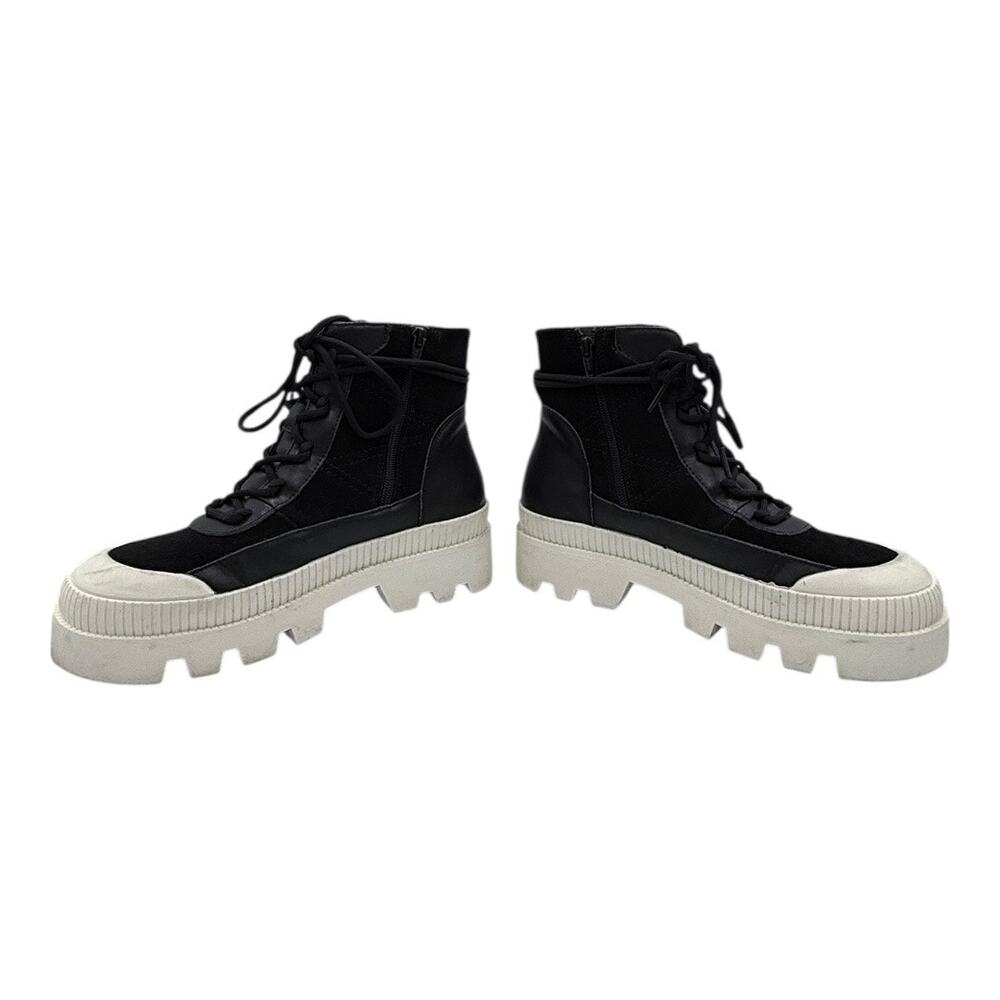 Giani Bini The Change Size 9 Wanderlust Leather/Suede Lug Boots. - Picture 3 of 8
